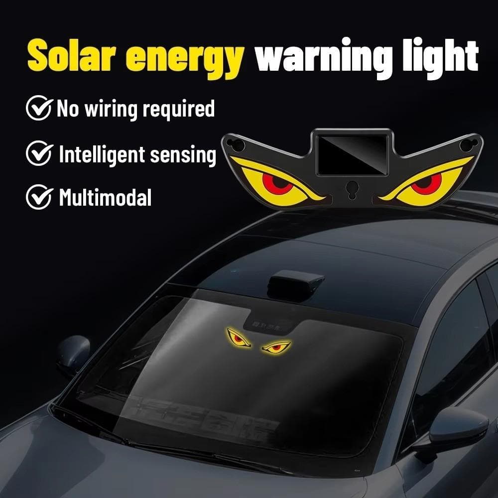 Luz Ambiente Para Carro , Instalação De Ventosa Piscando Solar Demon Eye , Montagem Com