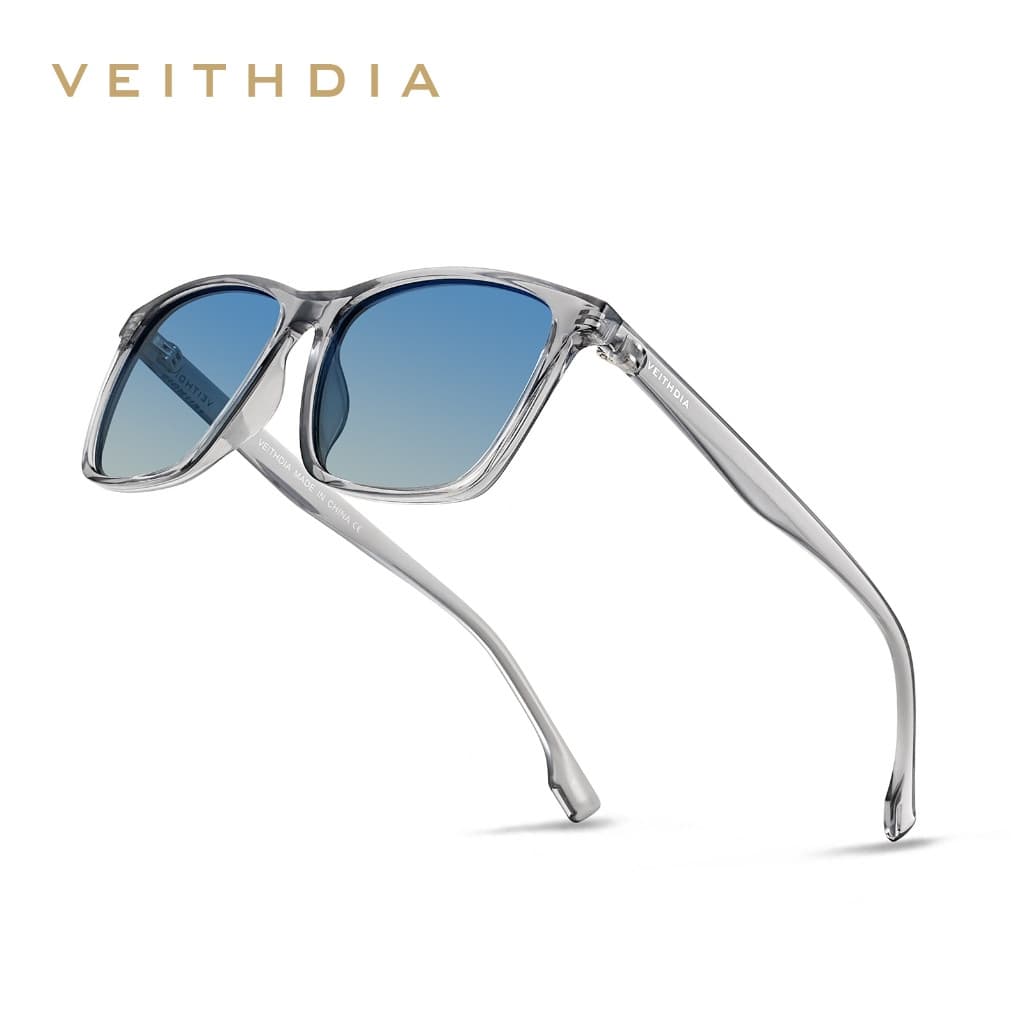 Óculos de Sol Polarizados VEITHDIA para Homens com Proteção UV400, Lentes Fotocromáticas Quadradas para Mulheres, Adequa