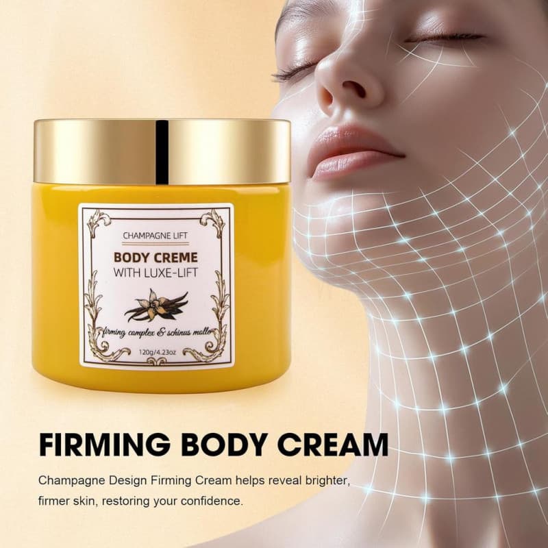 ChampagneBody, Creme Corporal ChampagneLift com Complexo Firmador e Pimenta Rosa, Hidratação Profunda e Suavizante para