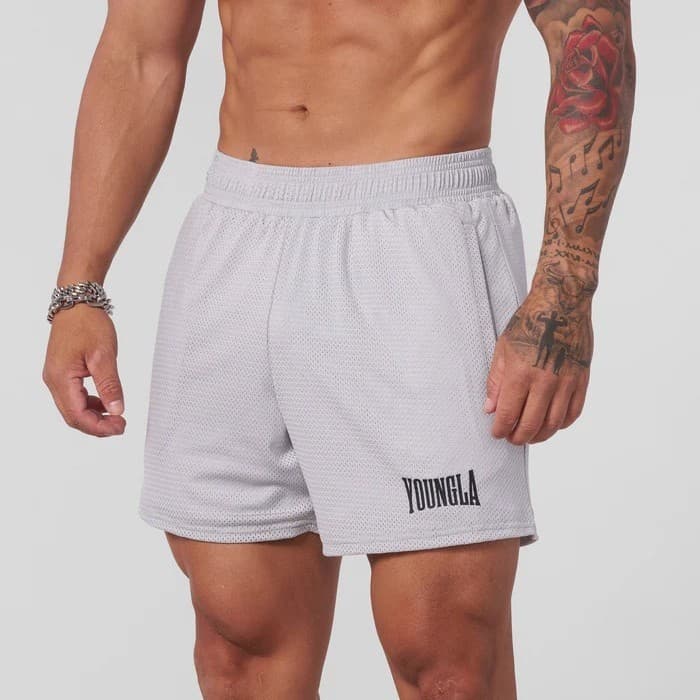 YOUNGLA americano esportes Shorts masculino Fitness calças de secagem rápida calças retas de três pontos não joelho esti