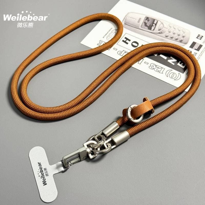 Cordão japonês para celular ao ar livre, corpo cruzado, fivela dupla, titânio, cor primária, ombro, costas, forte, combi