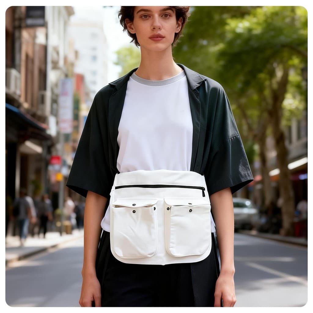 Multifuncional ao ar livre grande bolso cintura saco trabalho caminhadas grande capacidade estilo ocidental zíper Multi-
