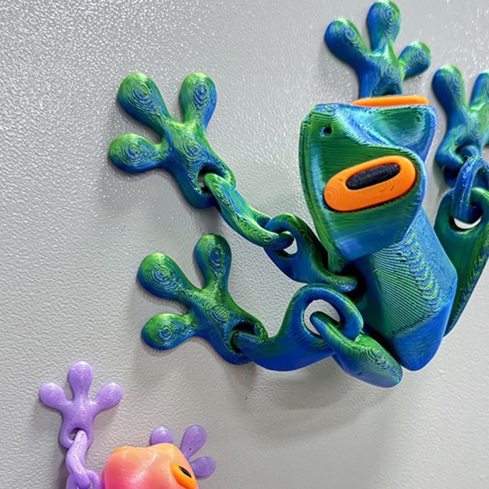 Adesivo Magnético para Refrigerador em Forma de Sapo com Cor Gradiente Impresso em 3D, Brinquedo Luminoso Móvel O0GP