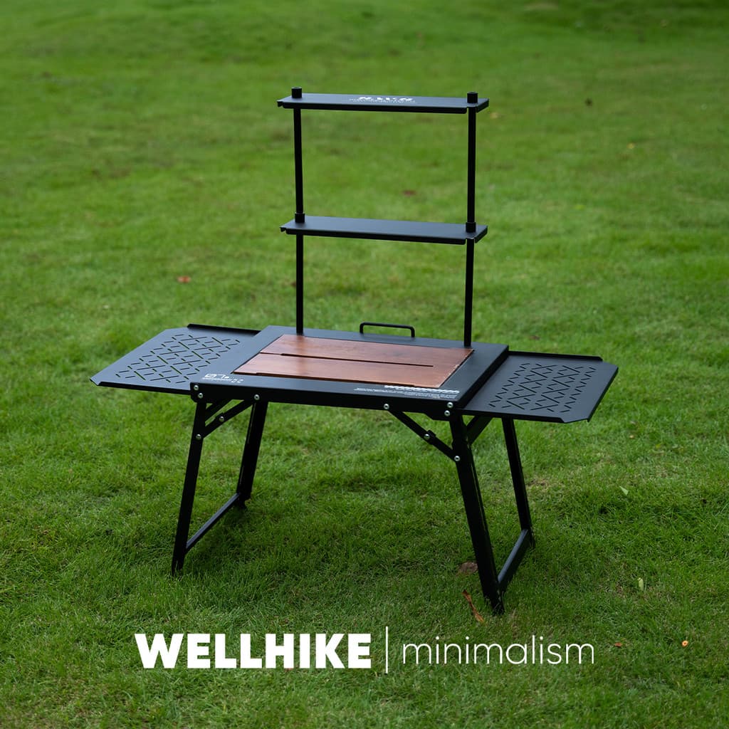 W WELLHIKE Outdoor SWS Wild Trail Uma unidade IGT Bar Mesa Camping Beber Vinho Fazendo Chá Suporte para lâmpada de armaz