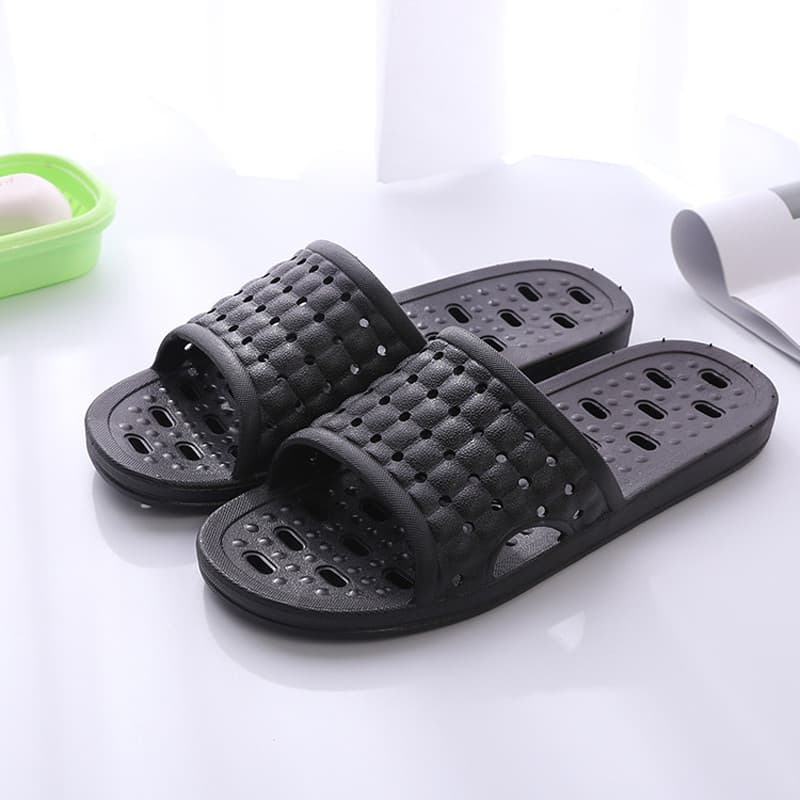 Chinelos de banheiro masculino verão interior casa banho antiderrapante sandálias com vazamento casal de secagem rápida