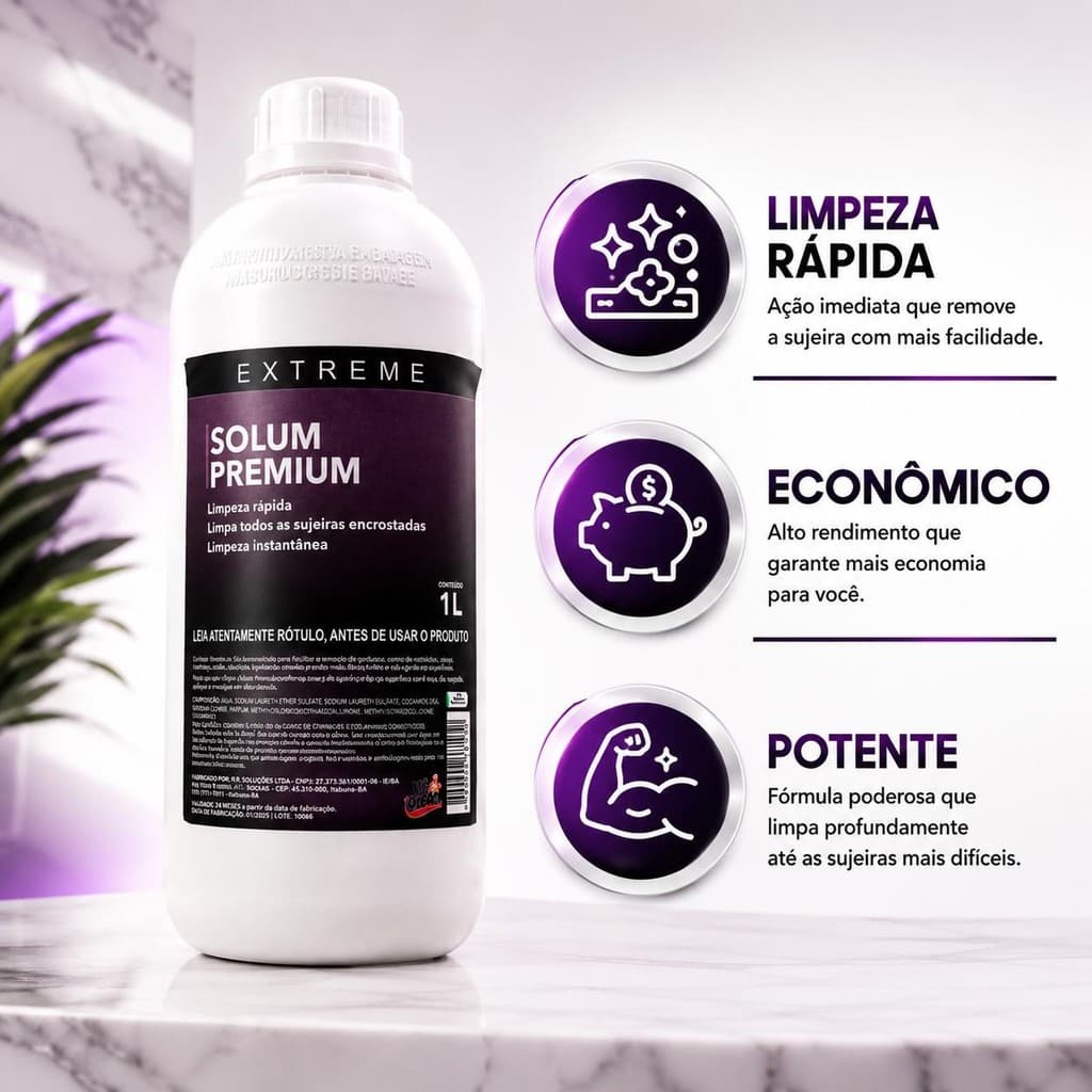 Solupan Concentrado Limpeza Pesada Desengraxante Profissional Motores Chassis Rodas Maquinas Agricolas Biodegradavel