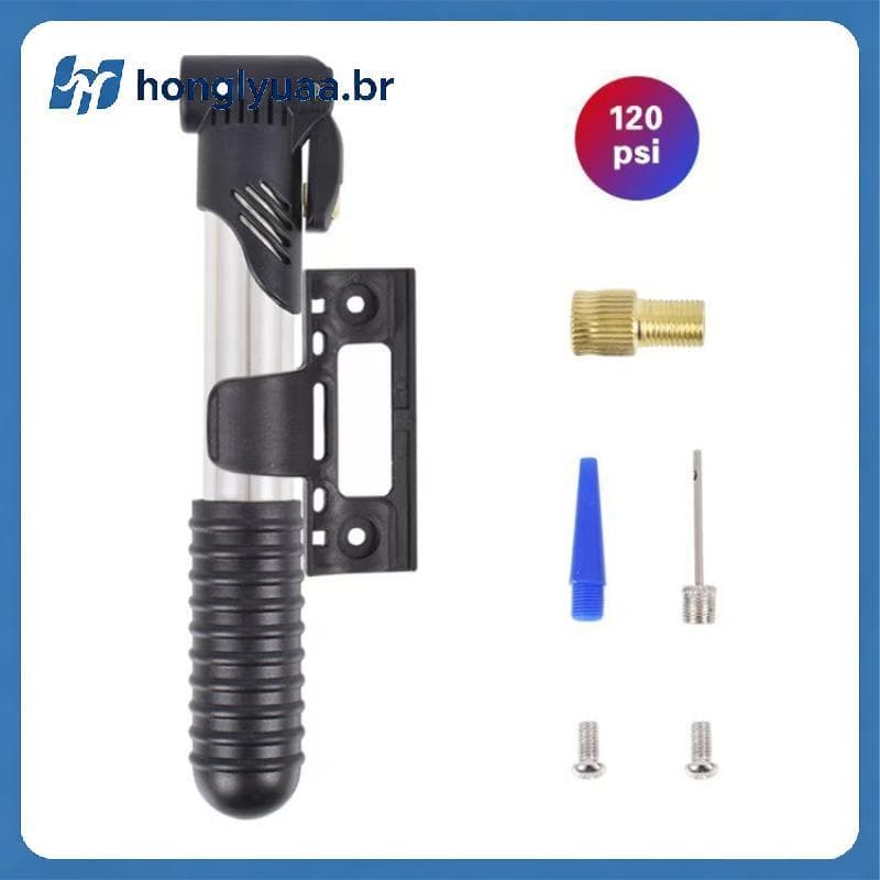 Mini Bomba Portátil Para Bicicleta , 120PSI , Inflador De Mão Compacto Com Braet De Montagem Ciclismo , Uso De Emergênci