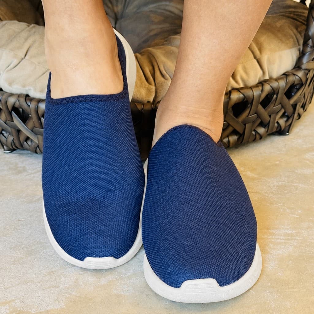Tênis Feminino Casual Para Trabalho Leve Confortável Sem Cadarço Tecido Respirável