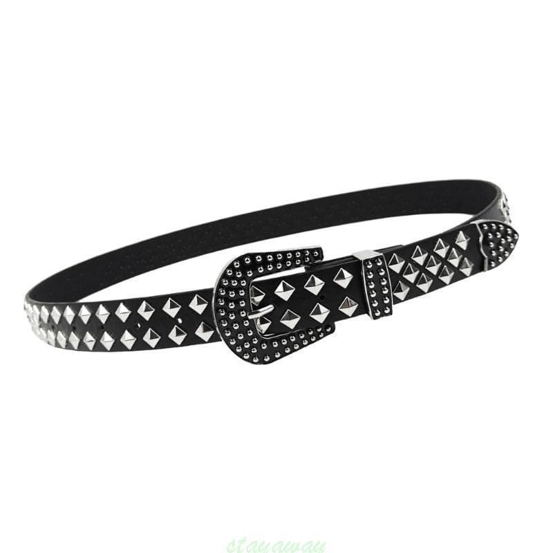 Cinto de Couro PU Punk Rock SRA Legal com Tachas, Ideal para Festas e Uso Diário para Entusiastas UTWB