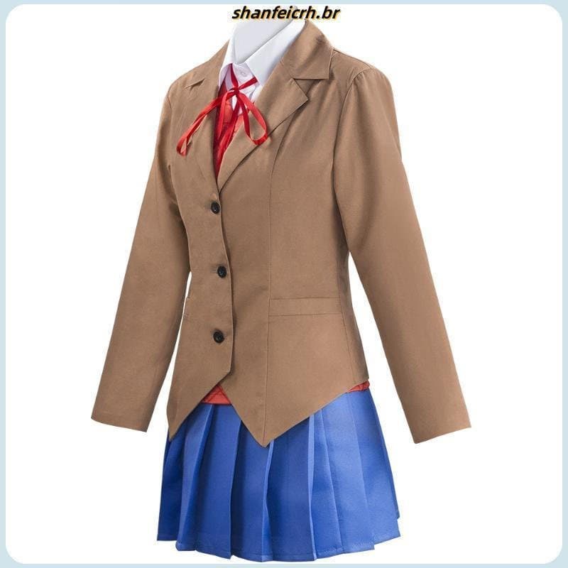 Fantasia de Cosplay de Anime Sayori Yuri Natsuki Monika, Traje de Halloween SFIC