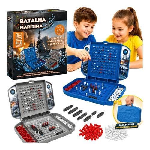 Jogo Batalha Marítima Estratégia Naval Infantil 2 Jogadores