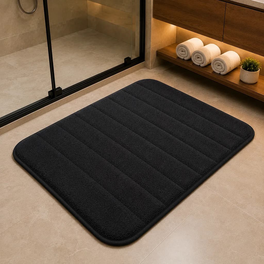 Tapete para Banheiro Felpudo de Secagem Rápida e Super Absorvente Ideal para Chuveiro Cozinha e Varanda