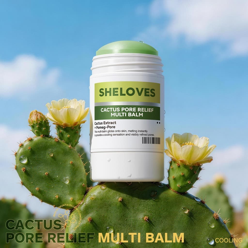 Cactus Calmante Poro Multi-Efeito Essência Vara Controle De Óleo Creme Hidratante Refrescante