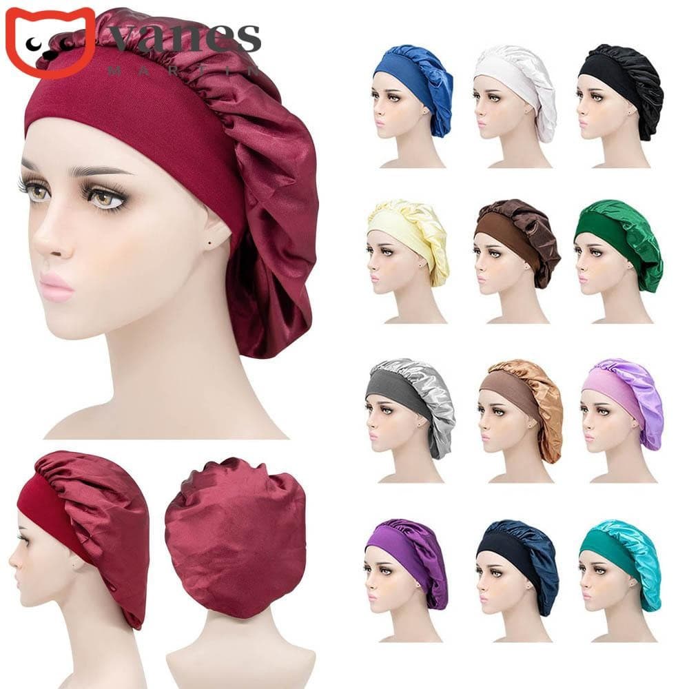 VANES Toucas De Banho Nightcap Moda Seda Cuidados Com Os Cabelos Confortáveis Mulheres Gorro De Cetim
