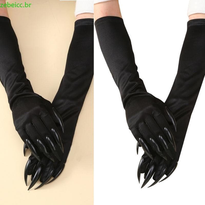 zebeicc Horrível Halloween Vampiro Garra Luvas Engraçadas Cosplay Festa Unhas Longas Bruxas
