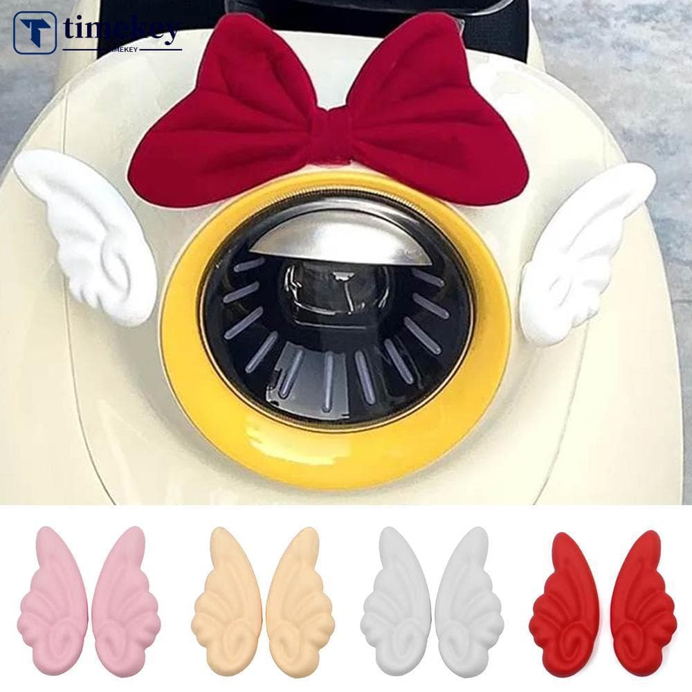 TIMEKEY 2 Peças Decoração De Capacete De Motocicleta Asas Angulares Adesivo Para Moto Acessórios De Bicicleta N4O3