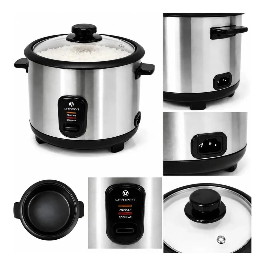 Panela De Arroz Elétrica Pratic 10 Xic. Inox Unitermi