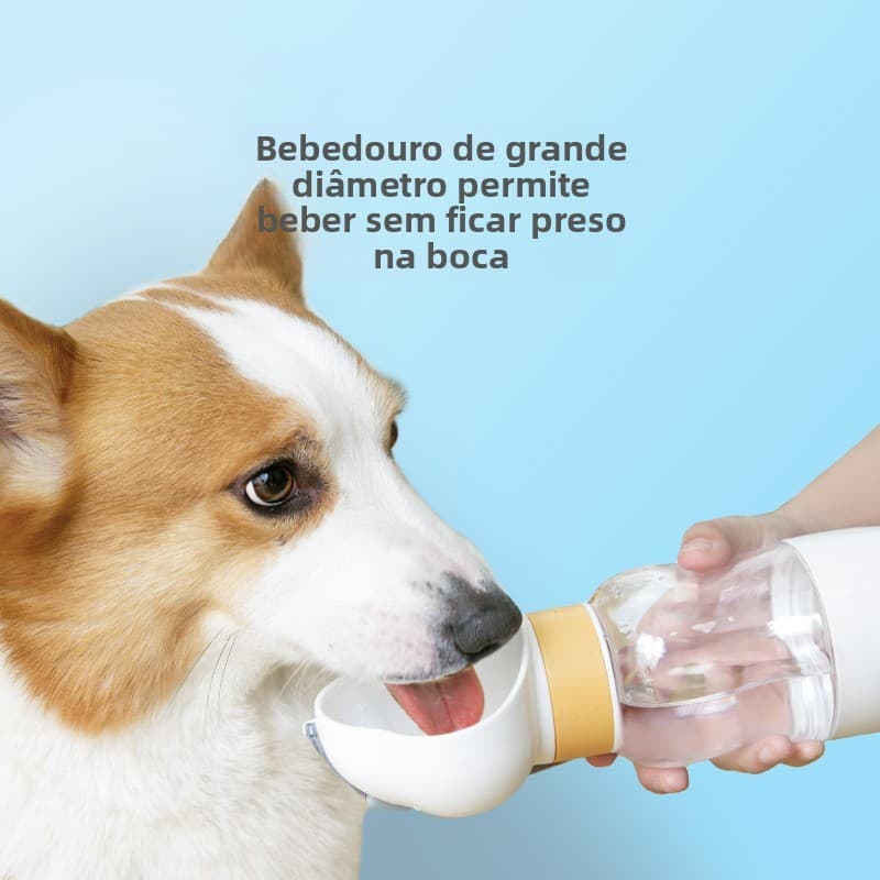 Garrafa Portátil para Cachorro Garrafa de Água para Passeio Dispenser de Água Pet Sem Vazamento Leve Prático