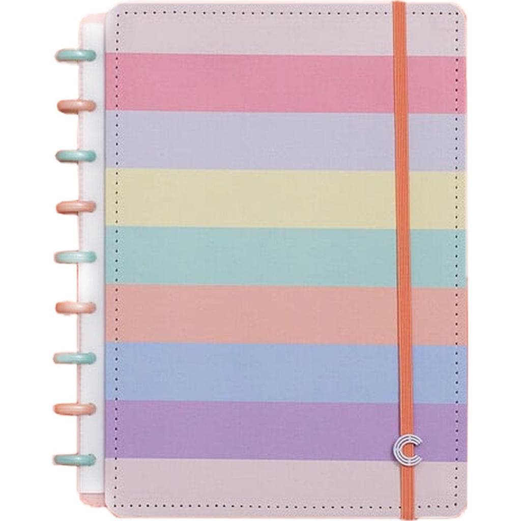 Caderno Inteligente Médio Arco-Íris Pastel 80 fls. 190 mm x 255 mm - Caderno Inteligente