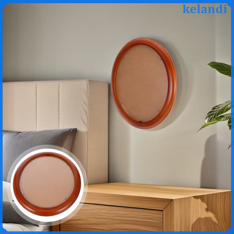 👓 1 Porta-Fotos Oval Em Madeira Para Decoração Colorida