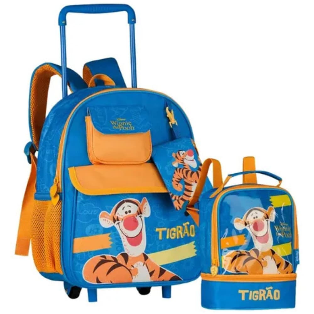 KIT MOCHILA E LANCHEIRA  TIGRÃO AZ - TG27038B - CLIO