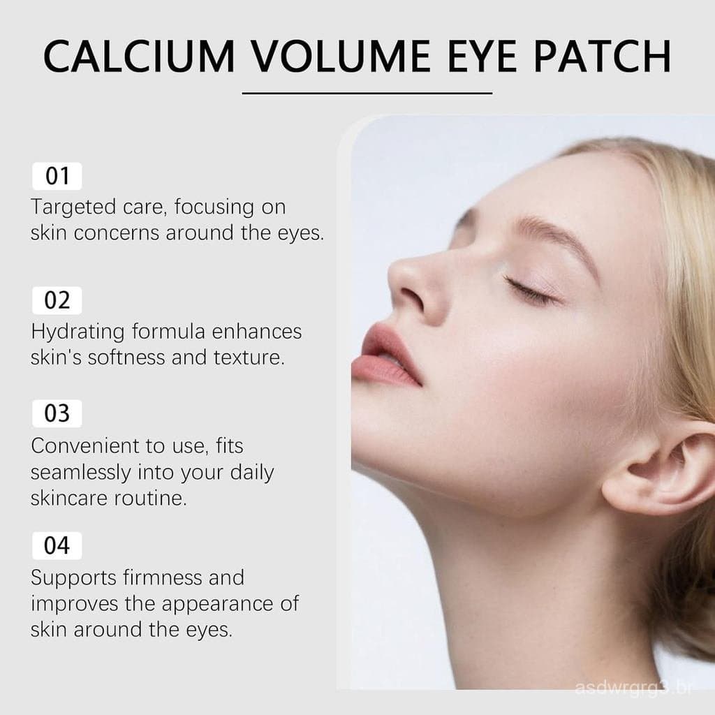 Máscaras para os Olhos, Patches Oculares com Cálcio para Inchaço sob os Olhos, Tratamento Ocular Hidratante Profundo com