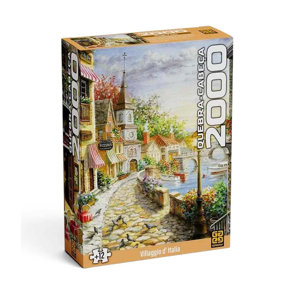 Quebra-cabeça Villagio Italia 2000 peças - Grow