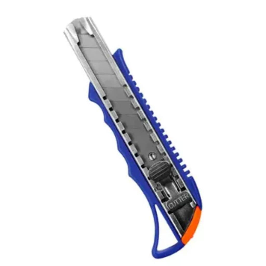 Estilete Profissional Metálico 18mm Largo Lamina Grossa Cor Sortida