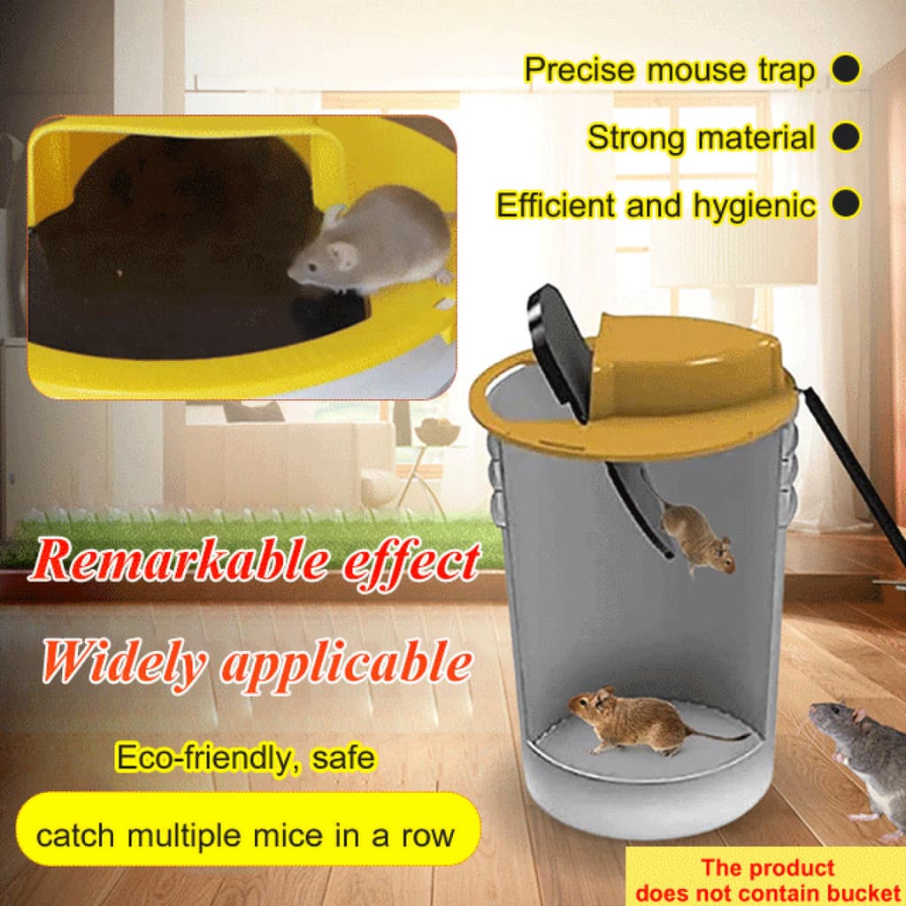【Reutilizável】Flip Cover Mouse Trap Indoor Outdoor Use/Armadilha de Rato Automática para Casa e Jardim/Controle de Praga