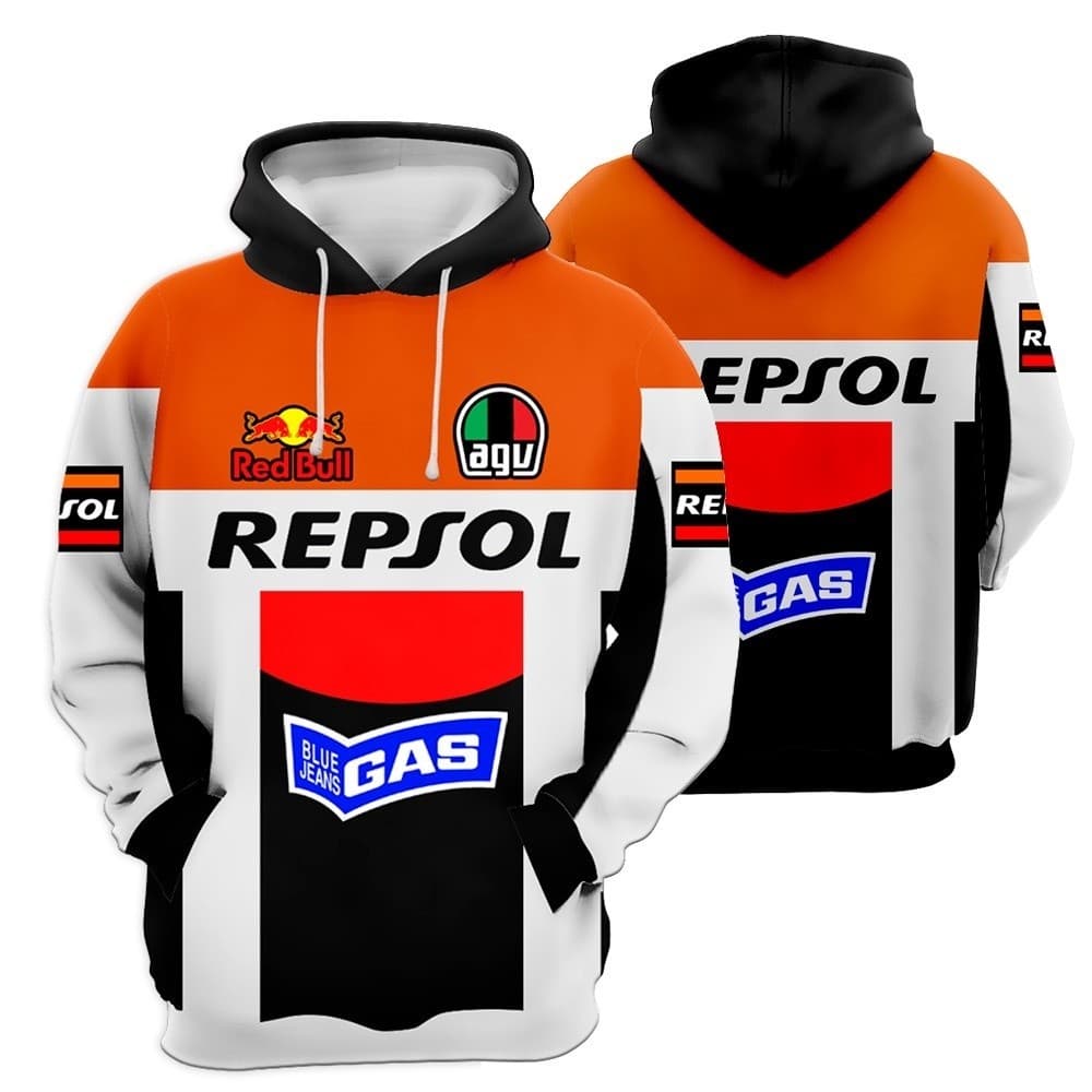 Moletom Blusa Casaco 100% Poliéster Red Bull Repsol Moto GP Sublimada Full Art San Prime