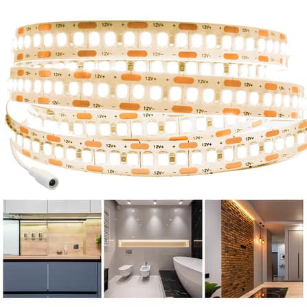Fita Led 240led Por Metro 12v 3528 P/ Perfil 5 Metros Ip20