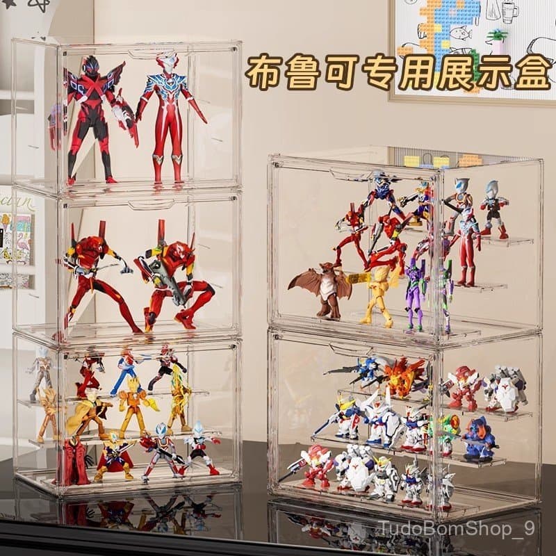 Caixa de acrílico exponível, suporte de exibição transparente especial para figuras, caixa de armazenamento, vitrine par