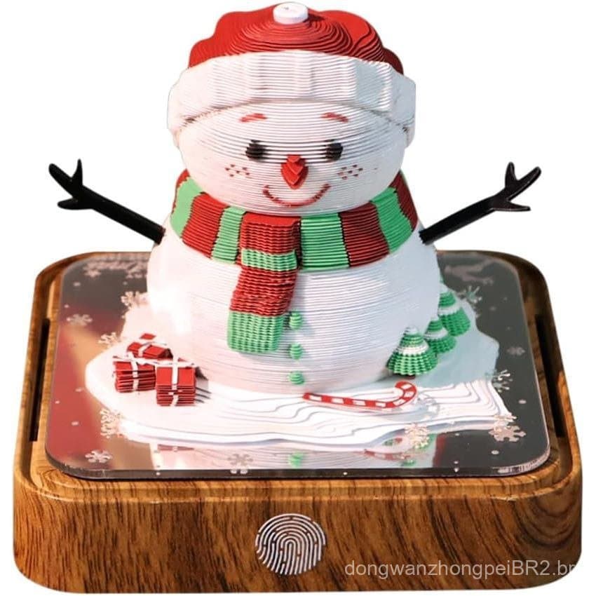 Calendário 3D 2026, Calendário Quebra-Cabeça de Tempo, Bloco de Notas Artístico 3D 2026, Decoração de Mesa, Escultura