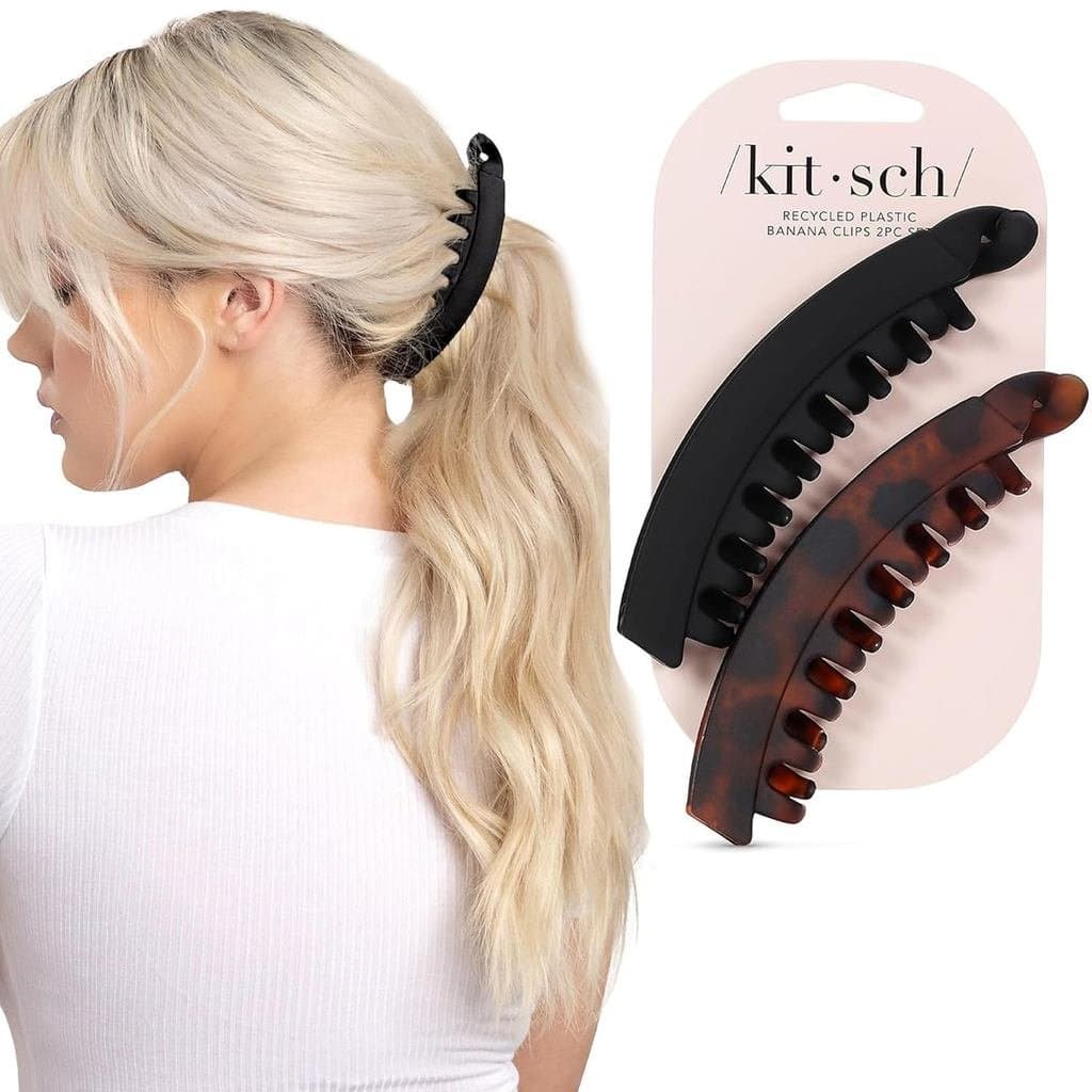 Presilhas de Cabelo Banana Kitsch para Mulheres - Presilhas de Cabelo Estilo Retrô Anos 80 |   Acessórios de Cabelo Segu