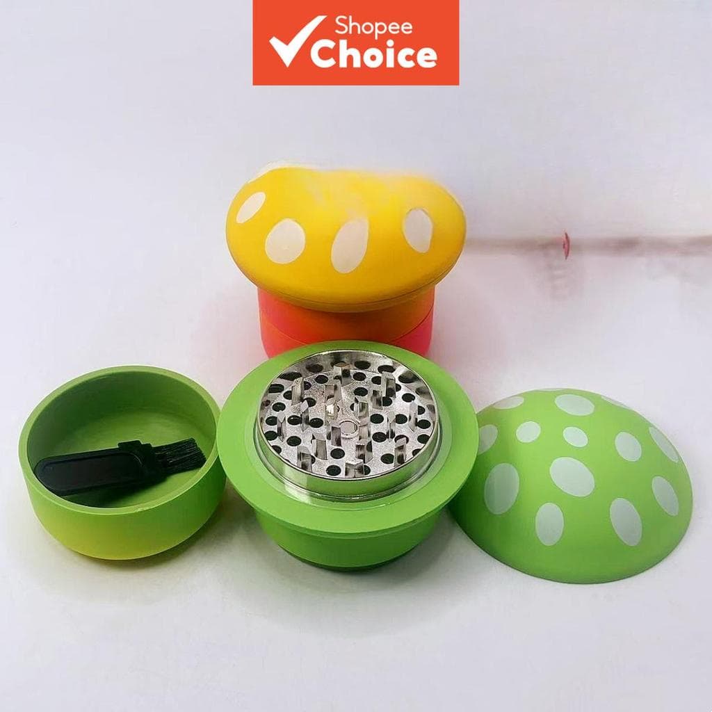 Mar Popular 63mm Forma De Cogumelo Liga De Zinco 3 Camadas Manual Moedor De Especiarias Sal Pimenta Tempero Moinho
