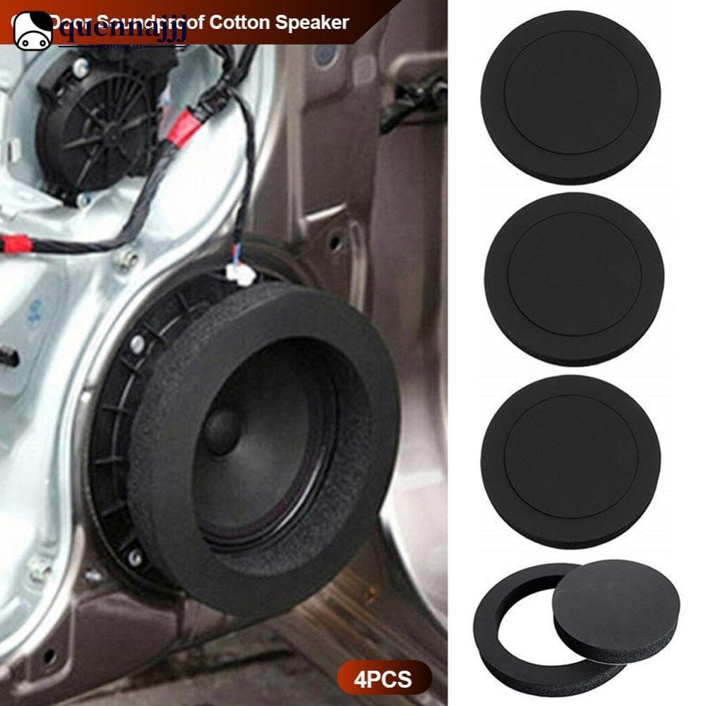 QUENNA 1/4 Pçs Universal 6.5 " Alto-Falante Do Carro Anel De Isolamento Acústico Algodão Baixo Porta Guarnição Espuma À