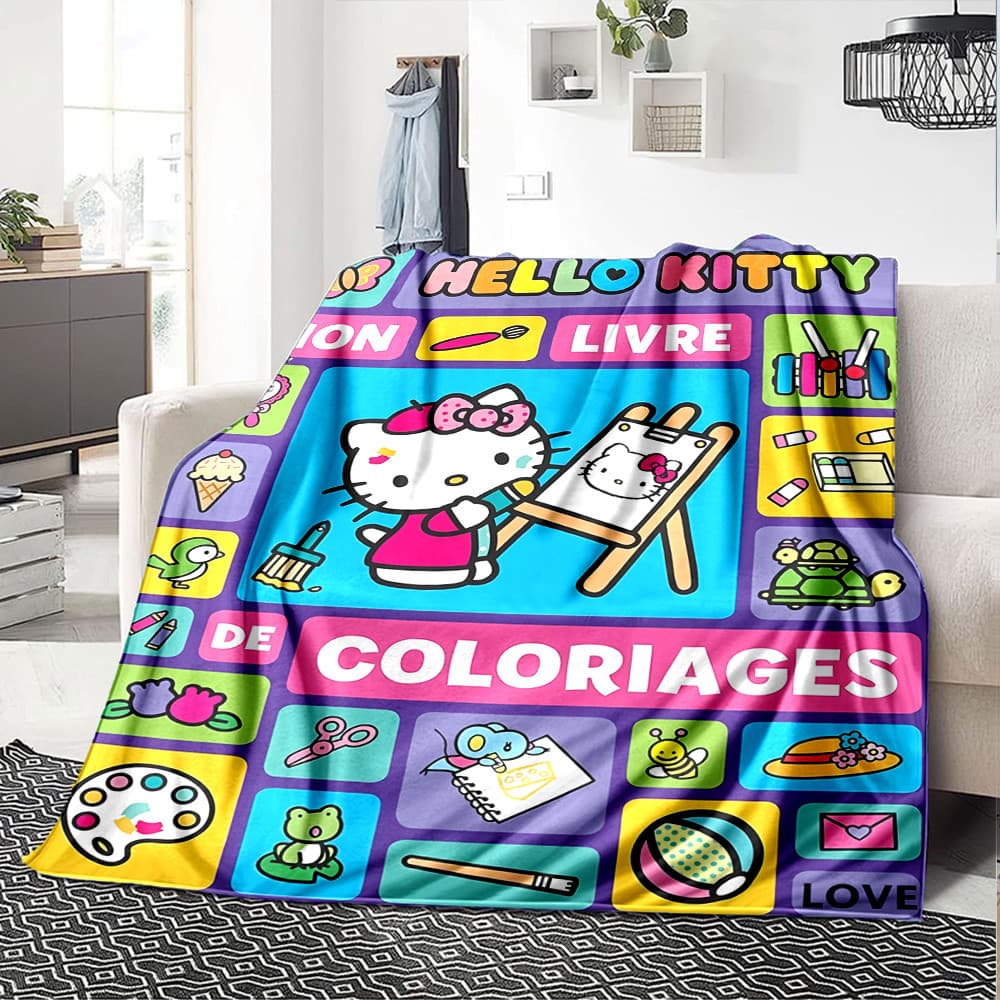 Sanrio hello Kitty Cobertor Estampado Decoração De Casa Para Quarto Sala De Estar Sofá-Cama De Flanela Macia