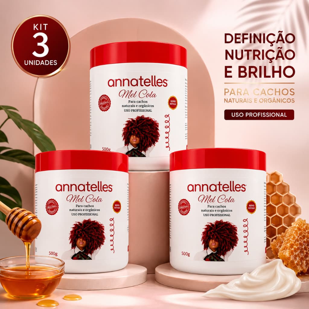 Kit Econômico 3 Mel Cola Anna Telles 500g
