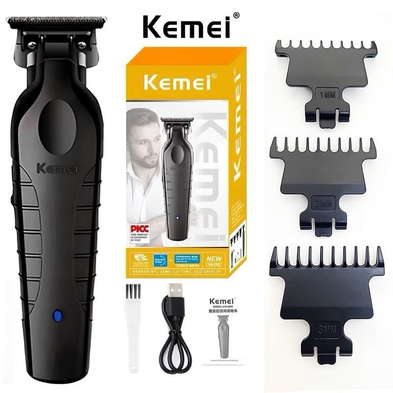 Kemei KM-2299 Máquina De Acabamento Profissional Bivolt Aparador Elétrico Recarregável Para Barbeiro