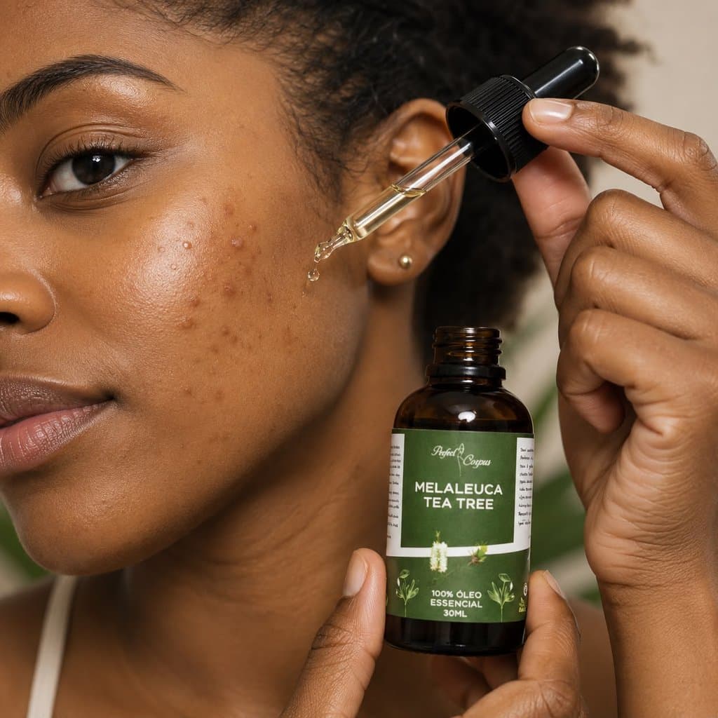 Óleo de Melaleuca Tea Tree Oil Pele Oleosa Aromaterapia Antisséptico NaturalCouro Cabeludo Caspa Óleopara Unhas Skincar