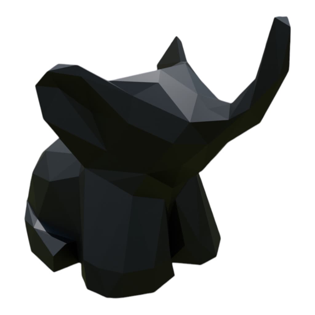 Escultura Decorativa Sala Escritório Elefante Minimalista