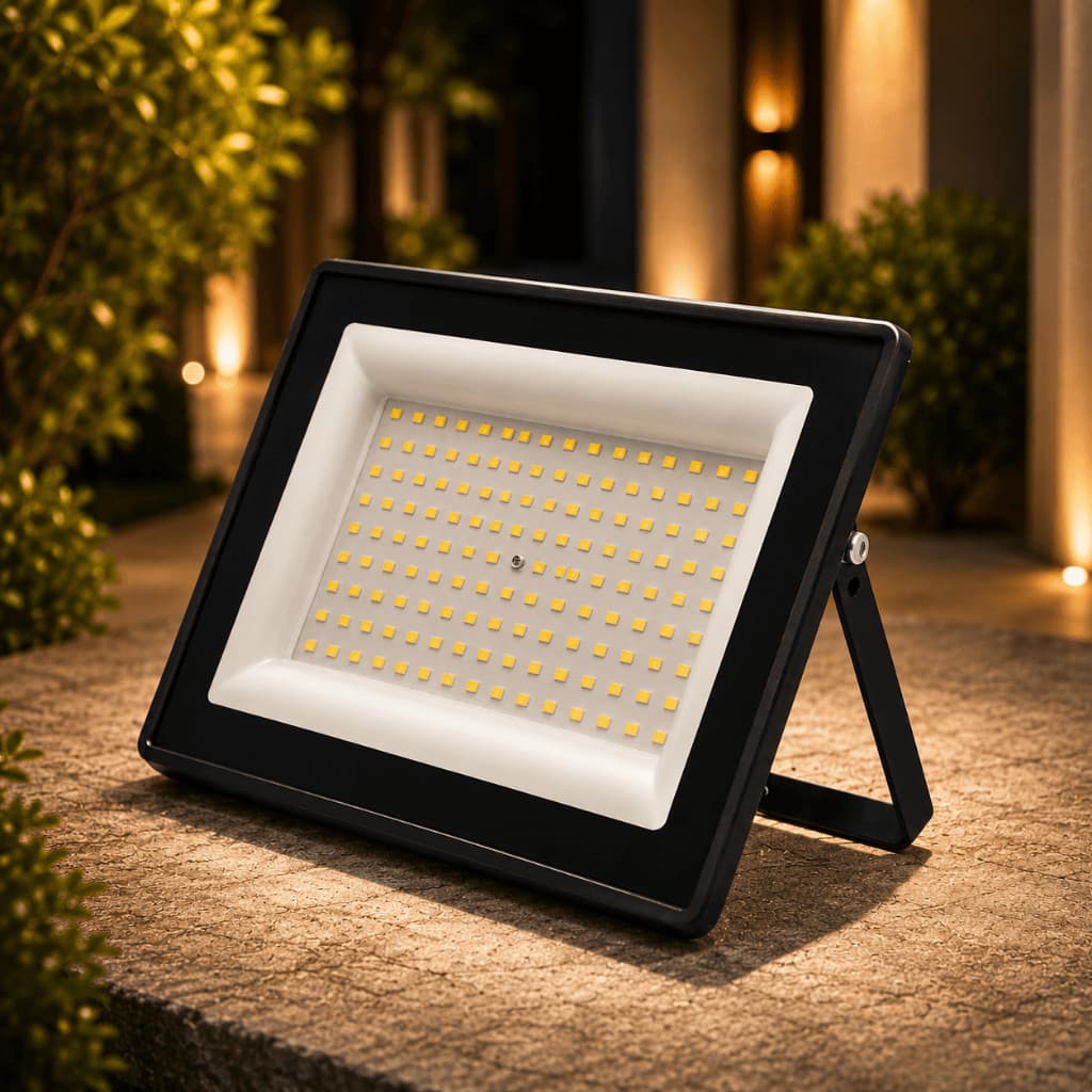 Refletor Led 200w Ip66 Holofote 6500k Luz Branco Frio Slim Preto 200w Branco Frio 3000k