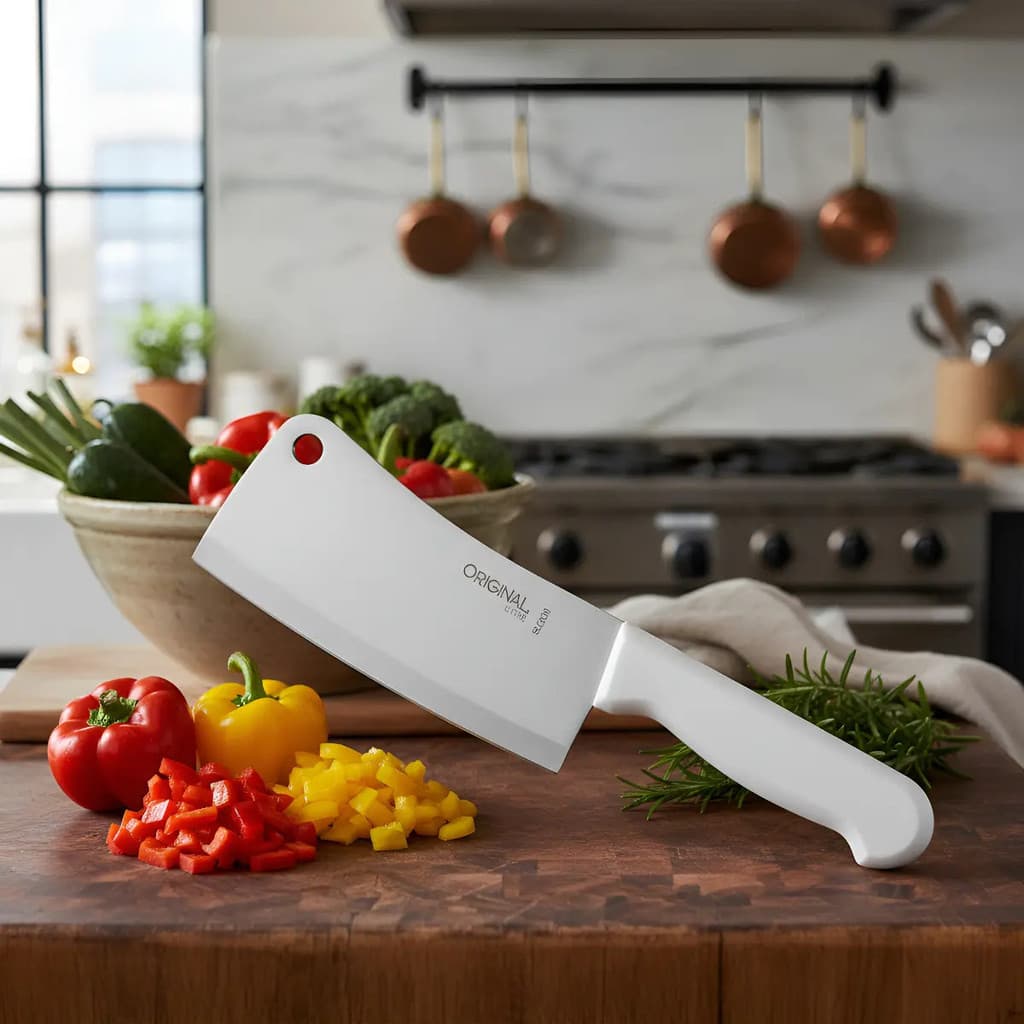 Cutelo Line Lâmina Inox 15cm Profissional Boi Churrasco Branco