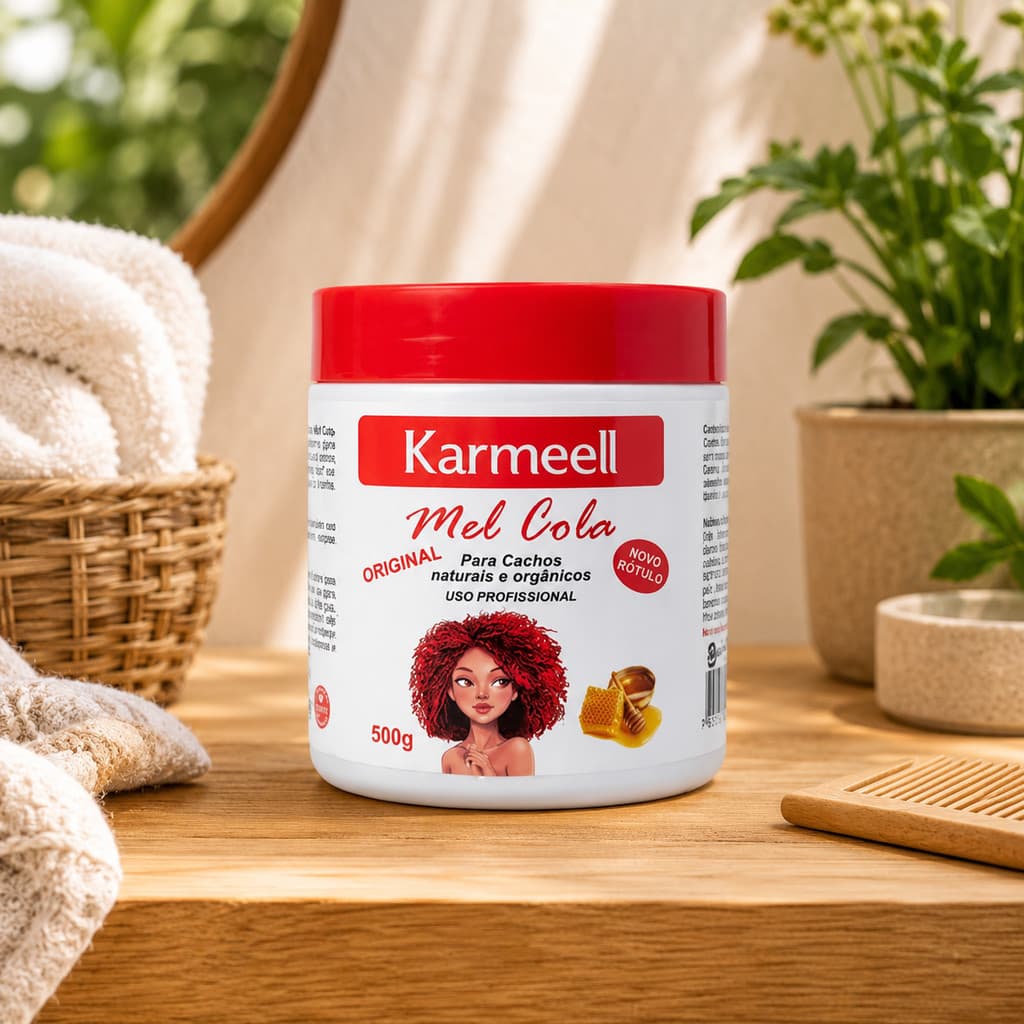 Máscara Karmeell 500g Mel Cola  Para Cachos Uso Profissional