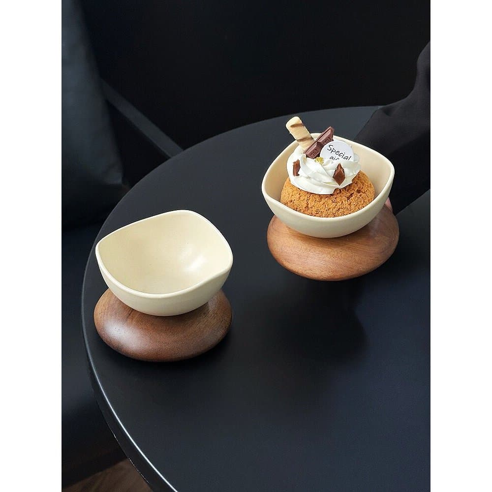 Tigela de Sobremesa Cerâmica Estilo Retrô, Taça Alta para Iogurte Aveia, Sorvete, Café da Manhã, Presente