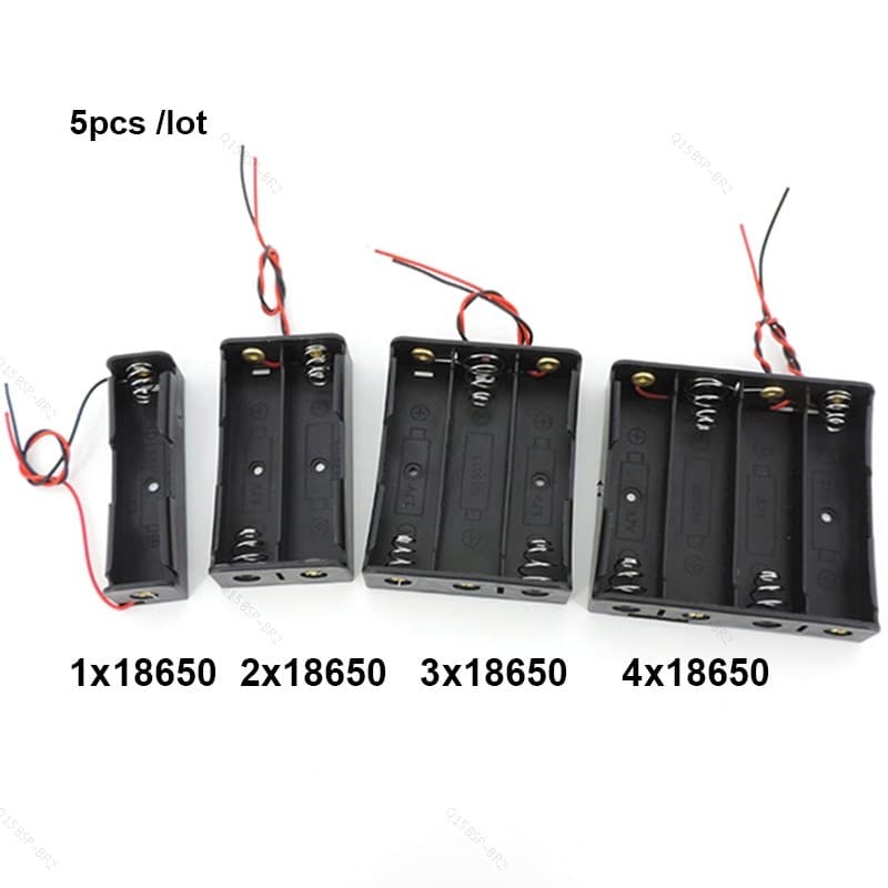 5 Unidades/Pacote ort 18650 Caixa De Armazenamento De Bateria Caso DIY Maneira Baterias 3.7v Clipe Titular Recipiente Pl
