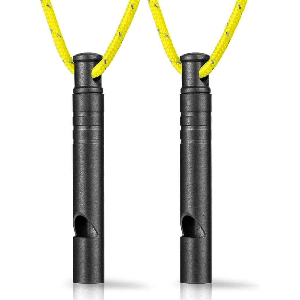 Apito de Emergência TISUR em Titânio, Apito de Segurança de 120db com Cordão, Apito Pequeno para Sobrevivência ao Ar Liv