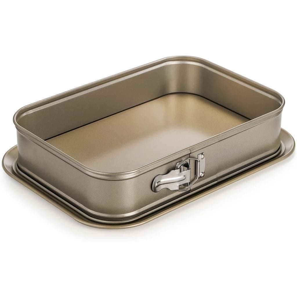 Forma de Bolo SOUJOY, Forma Retangular Antiaderente para Cheesecake, Forma Grande para Bolo com Fundo Removível, Utensíl