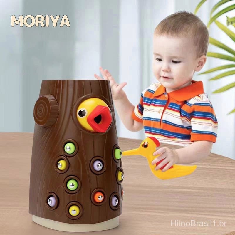 Brinquedo Pica-Pau para o Desenvolvimento Intelectual | Capturador Magnético de Insetos para Crianças de 2 a 5 Anos