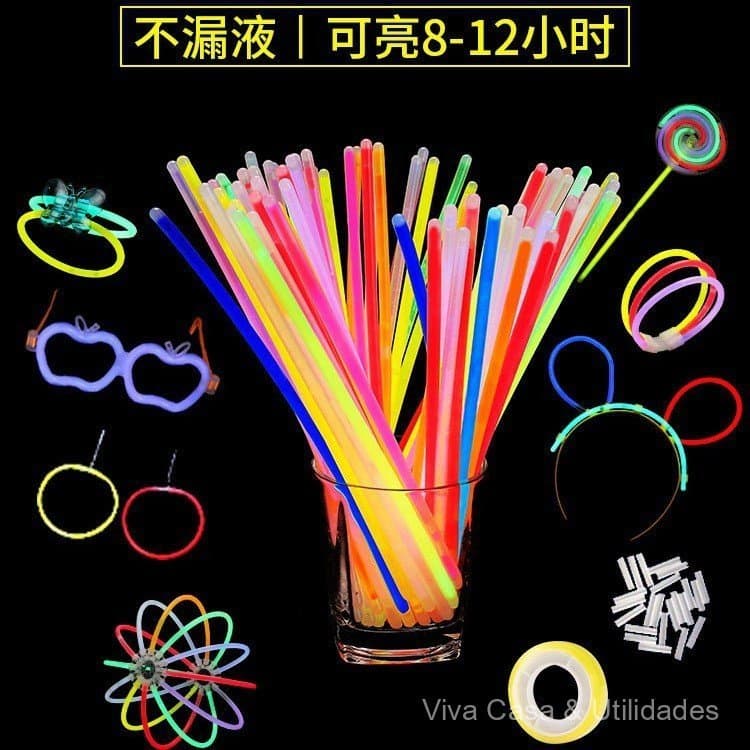 ⭐ Pulseiras luminosas fluorescentes descartáveis para concertos, festas, eventos, reuniões anuais, acessórios luminosos.